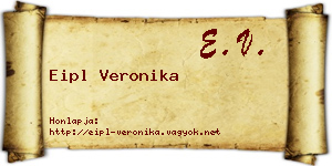 Eipl Veronika névjegykártya